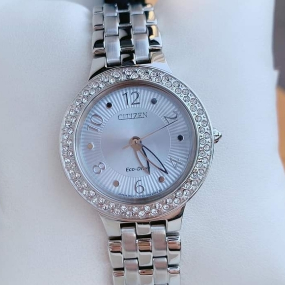 **BRAND NEW** Citizen Eco-Drive Silhouette Blue Dial Stainless Steel Ladies Watc - Picture 2 of 8